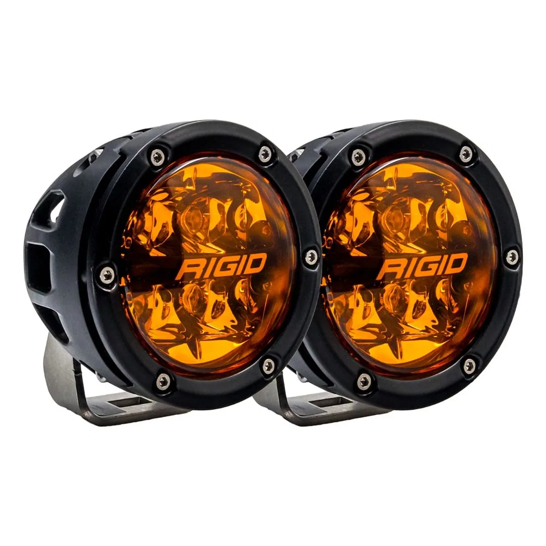 36123 – RIGID IND Driving/ Fog Light, LED Bulb 4 Clear Bulbs 4 Inch Round 28 Watt/ Amp Draw 2 Amp Spot Beam 3060 Raw ...